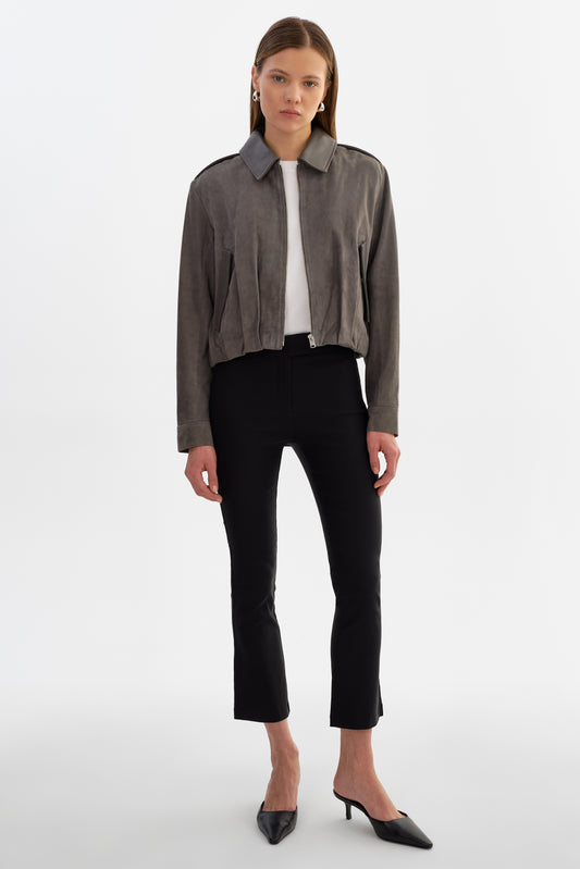 NORA | Cropped Flare Stretch Twill Pants