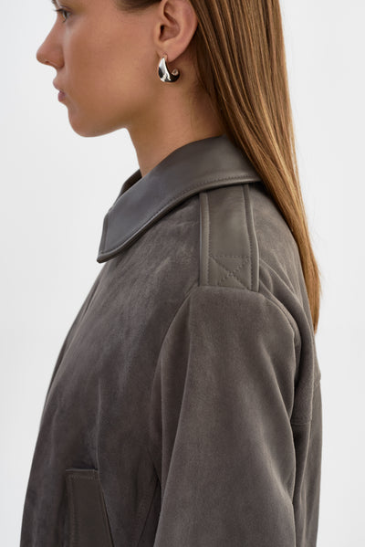 ROBBIE | Suede Bomber Jacket