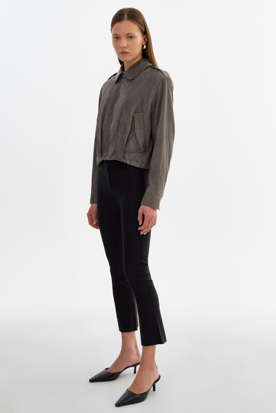 ROBBIE | Suede Bomber Jacket