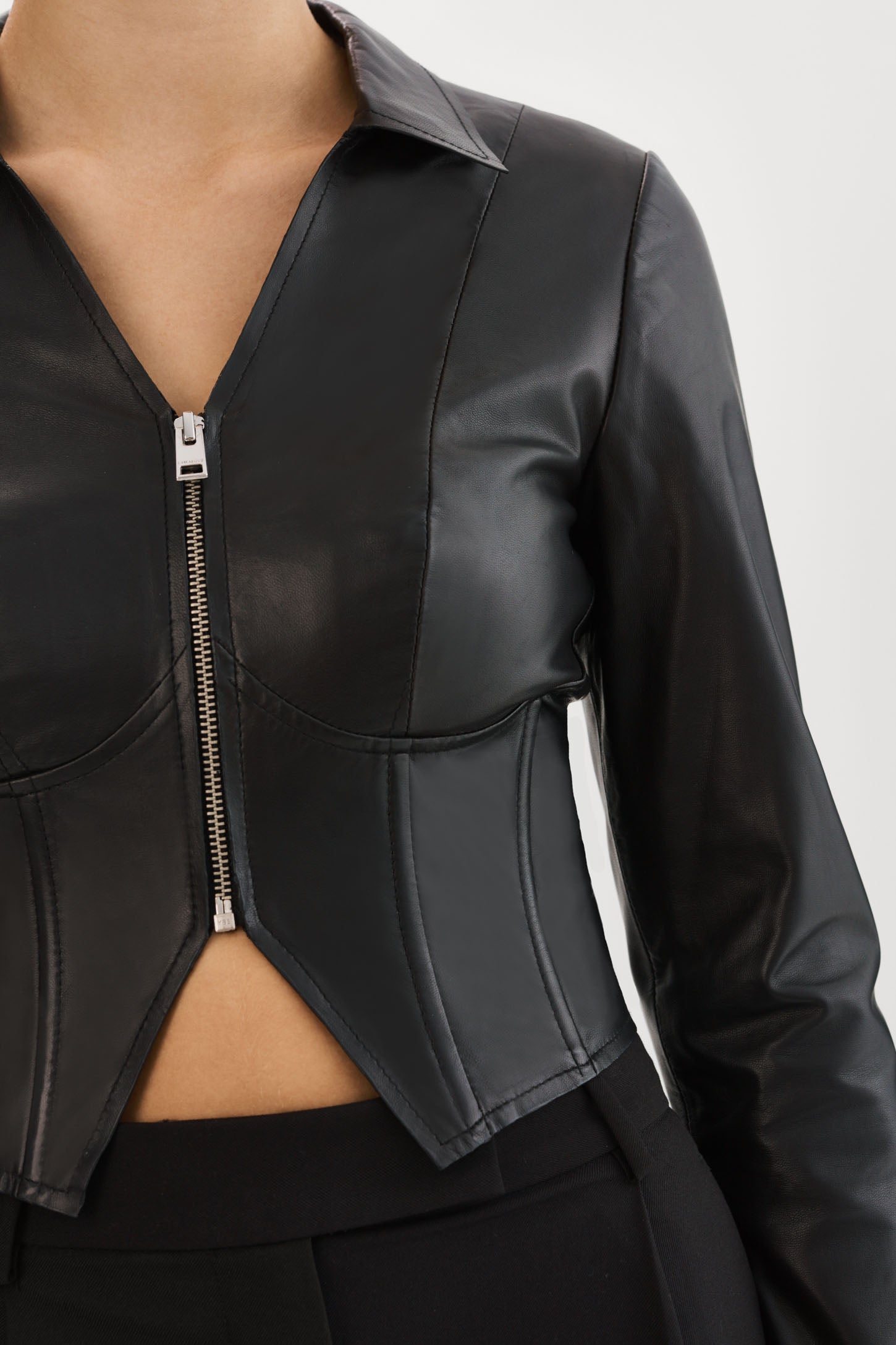 ROMI | Leather Corset Jacket – LAMARQUE