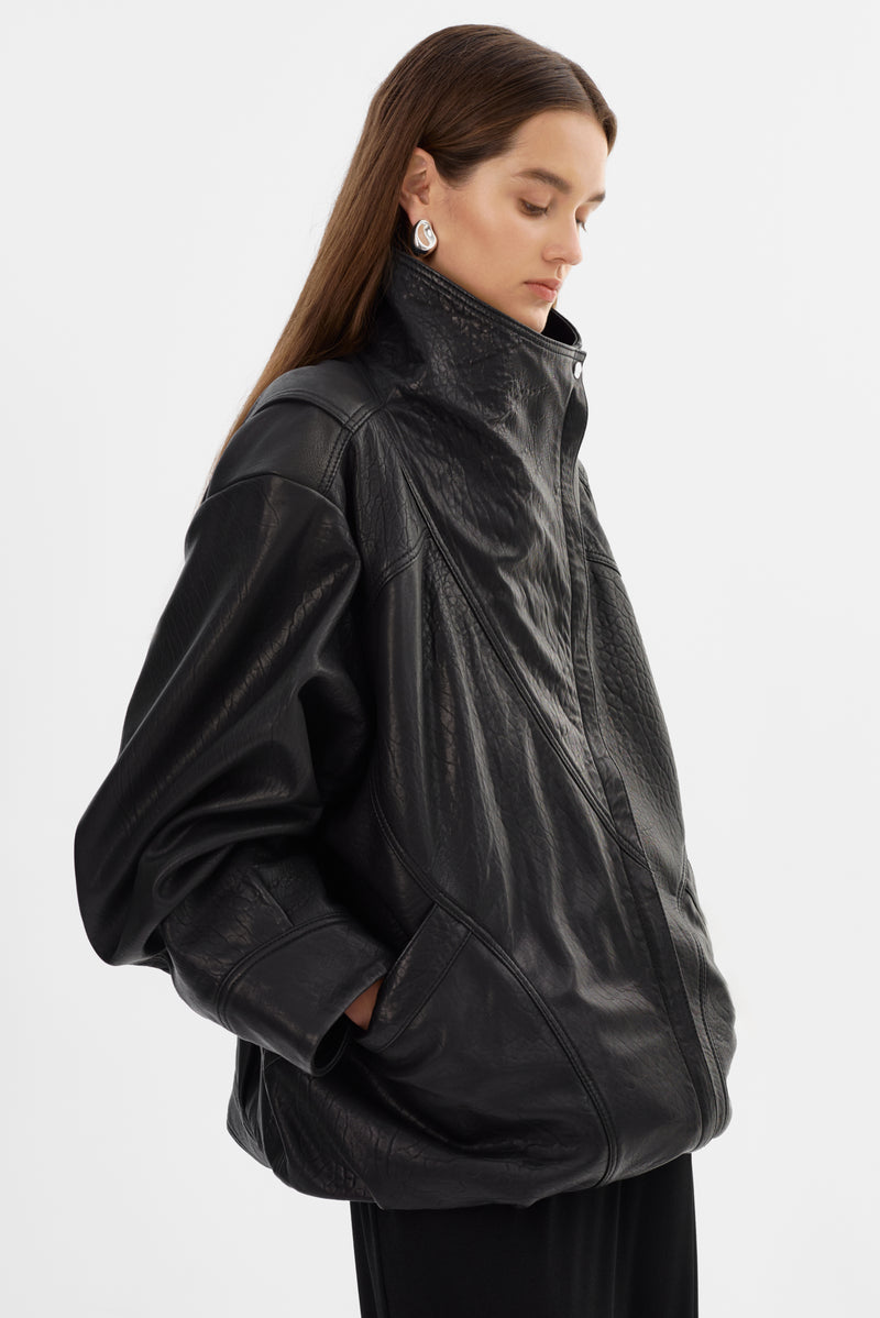 Oversized Leather Jacket