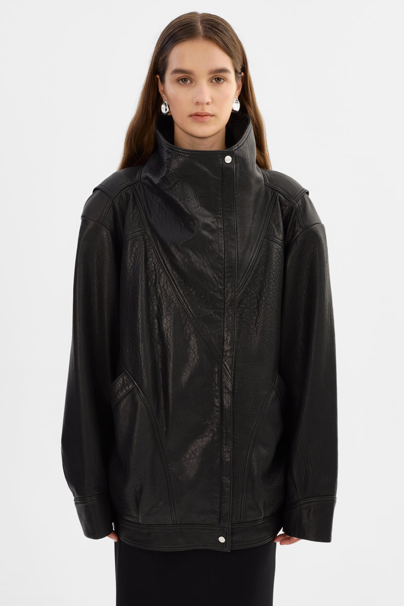 Oversized Leather Jacket
