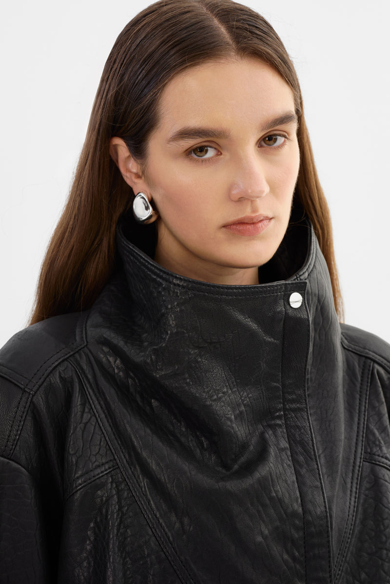 Oversized Leather Jacket