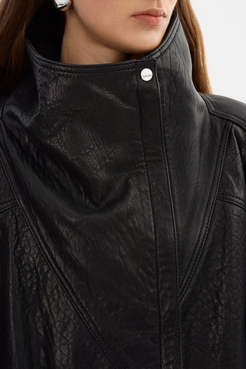 Oversized Leather Jacket