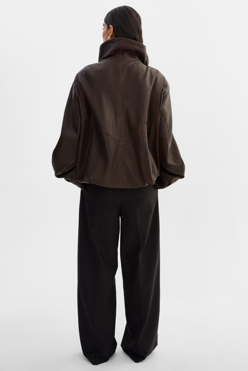 Ronja Oversized Leather Jacket