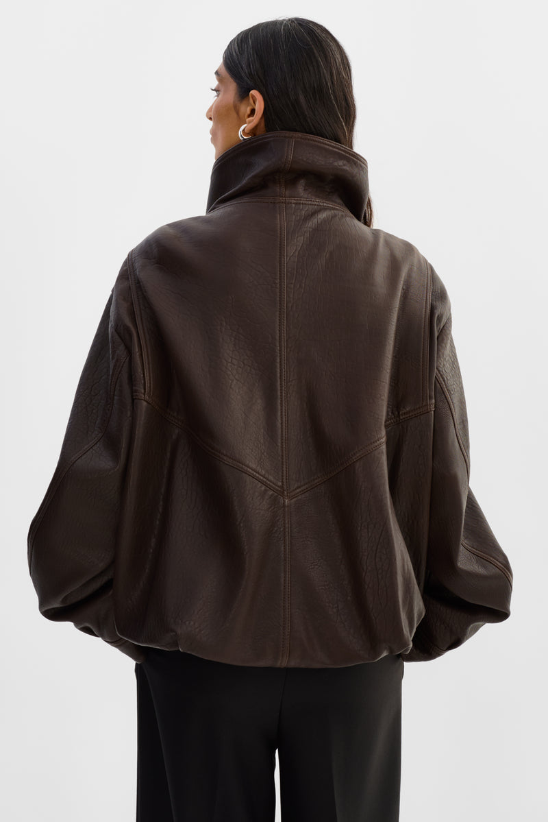 Ronja Oversized Leather Jacket
