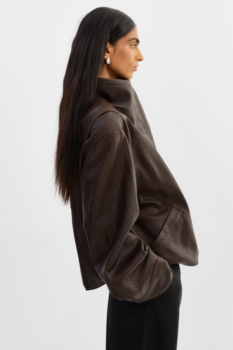 Ronja Oversized Leather Jacket