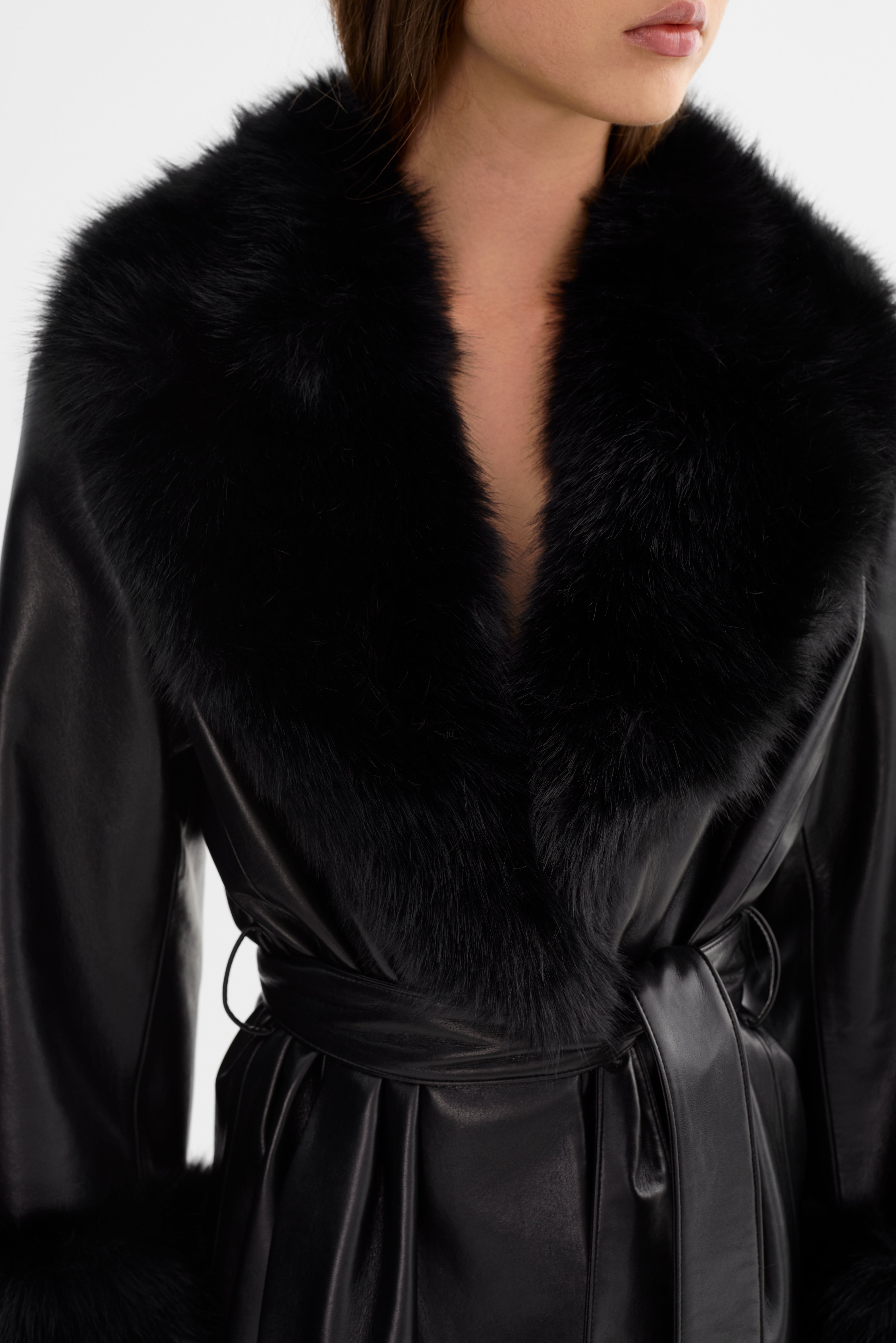 ROSABELLA | Manteau mi-long en cuir recyclé
