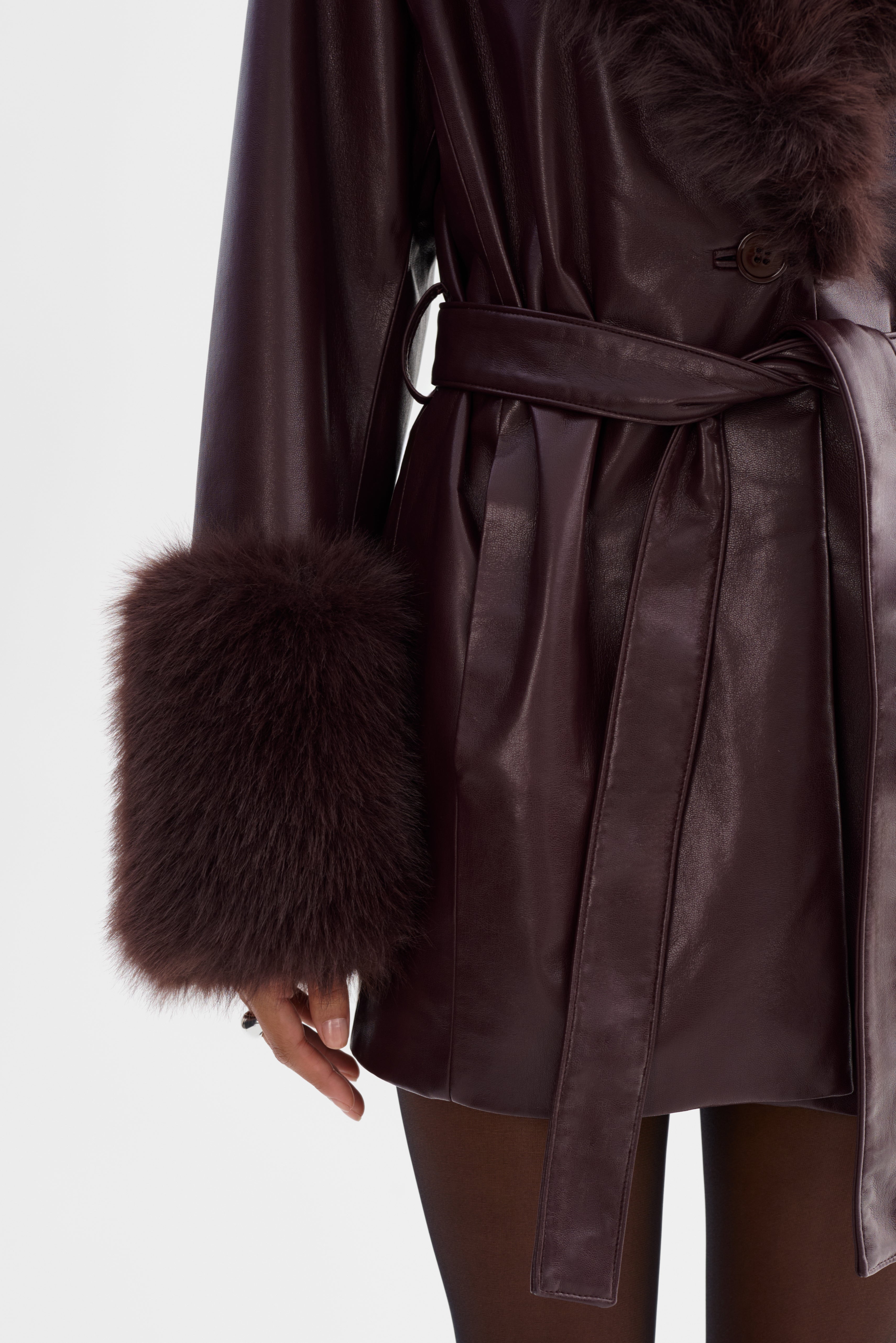 ROSABELLA | Manteau mi-long en cuir recyclé