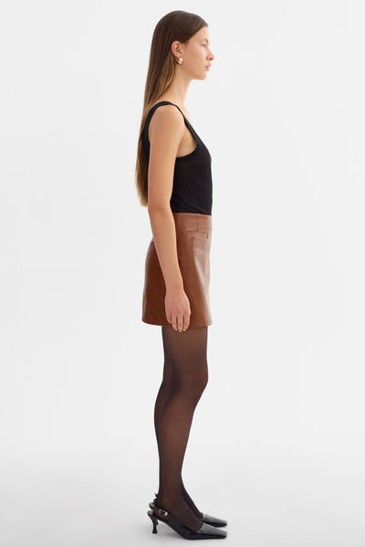 ROWAN | Leather Mini Skirt