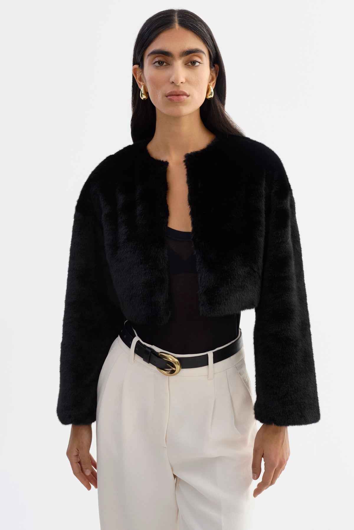 ROWDIE Faux Fur Jacket
