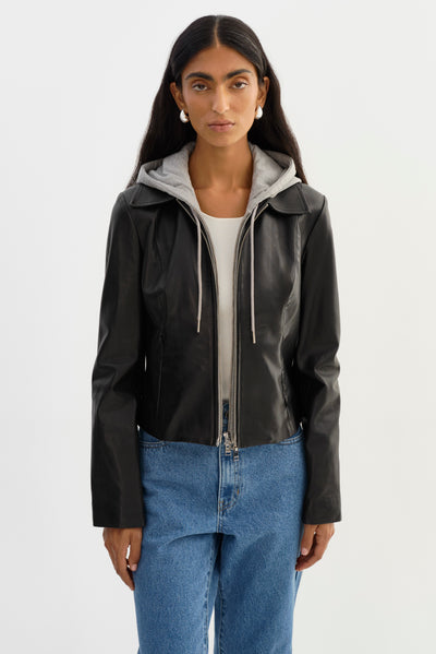 SALLY | Leather Biker Jacket