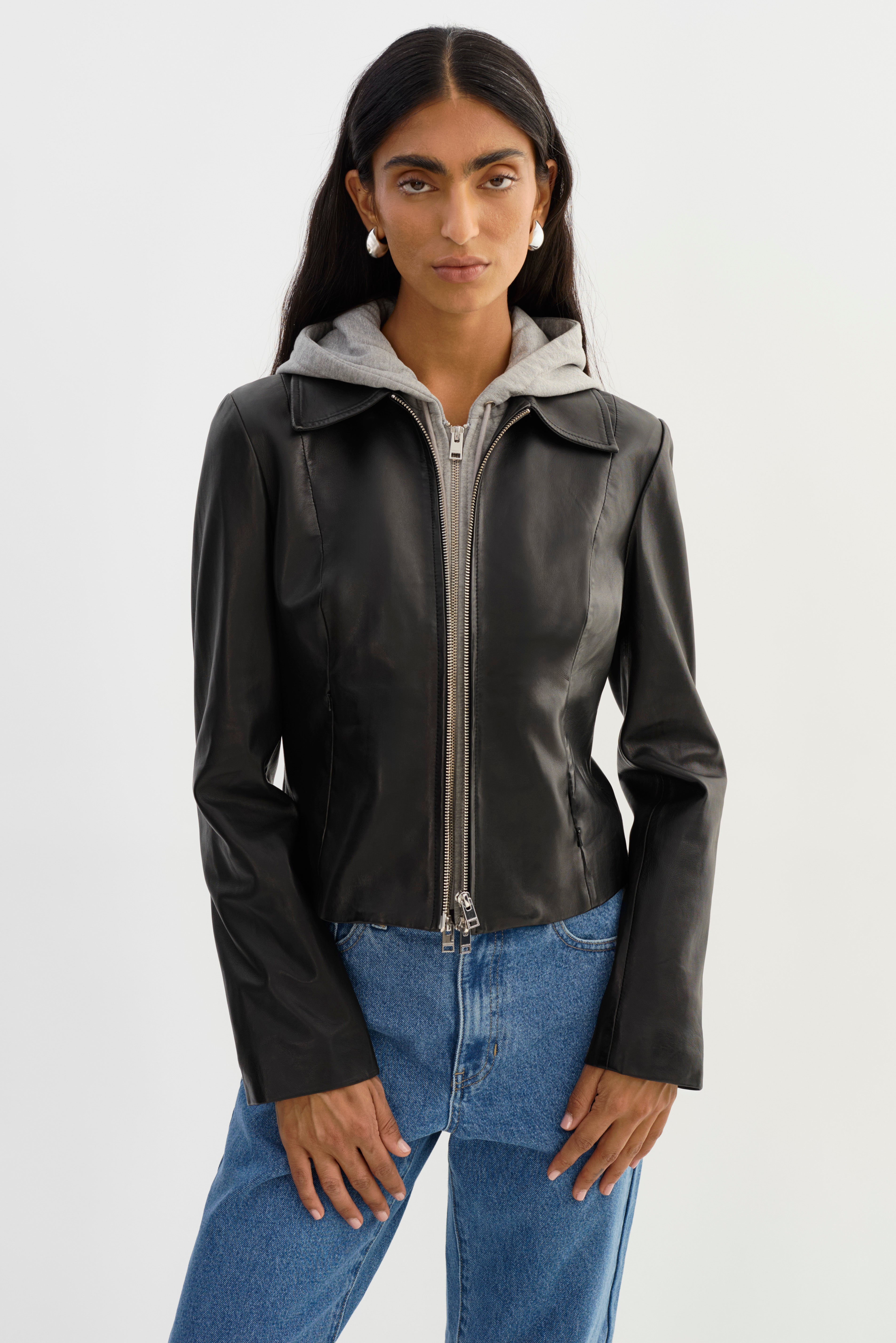 SALLY | Leather Biker Jacket