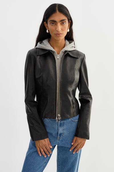 SALLY | Leather Biker Jacket