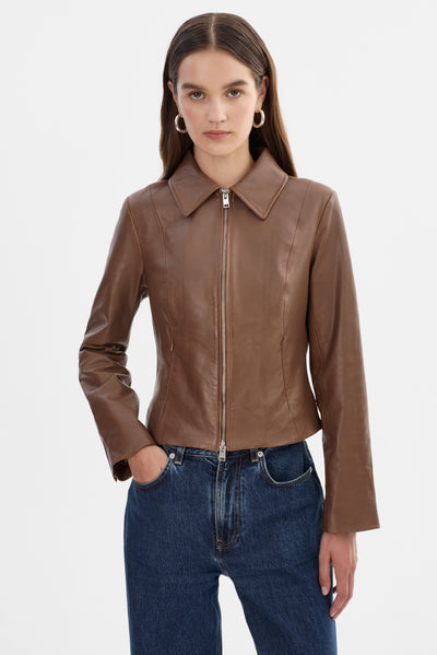 SALLY | Leather Biker Jacket