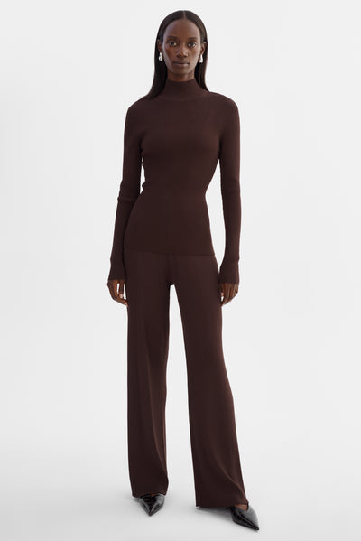 SANDRINE | Long Sleeve Mock Neck Top