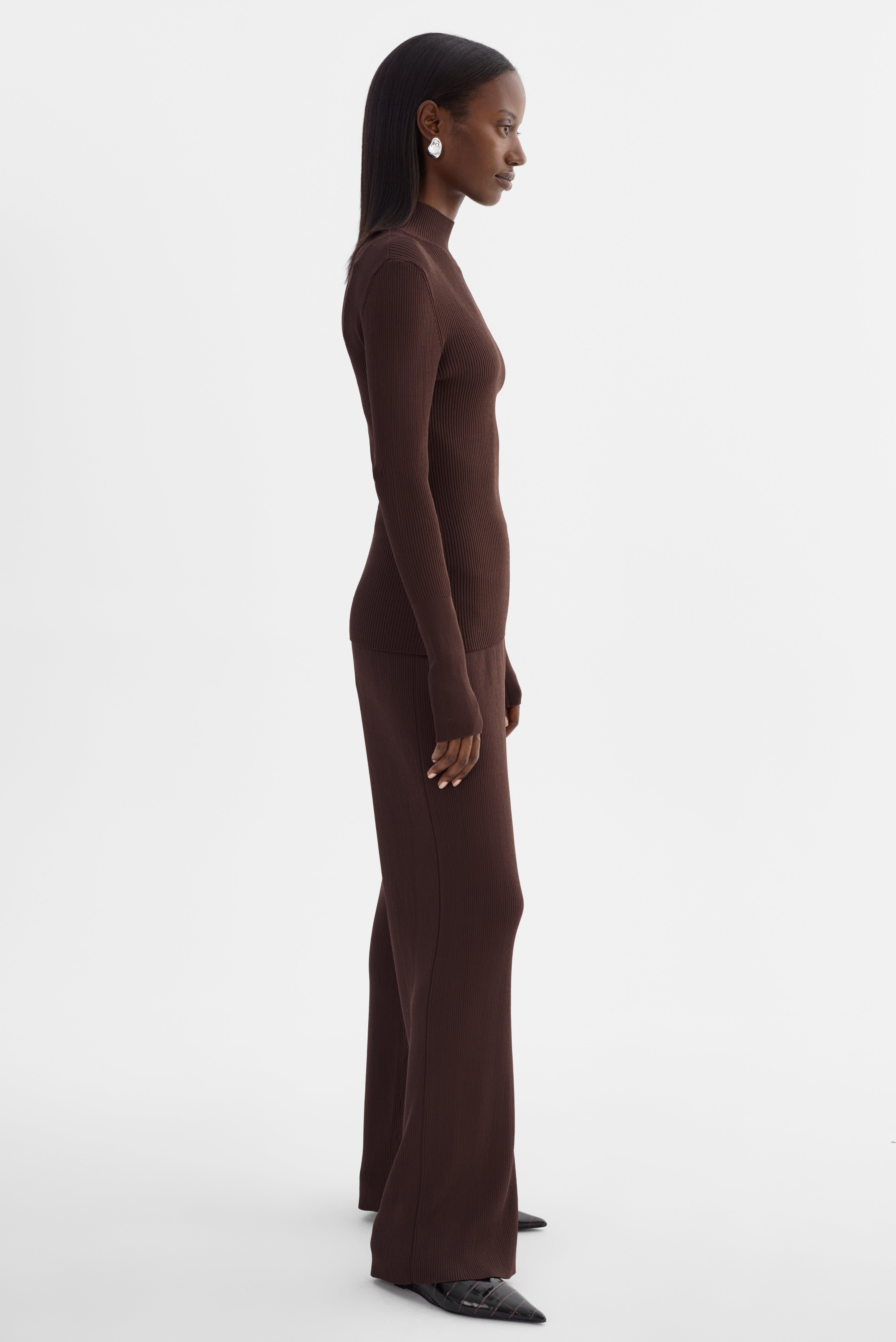 SANDRINE | Long Sleeve Mock Neck Top