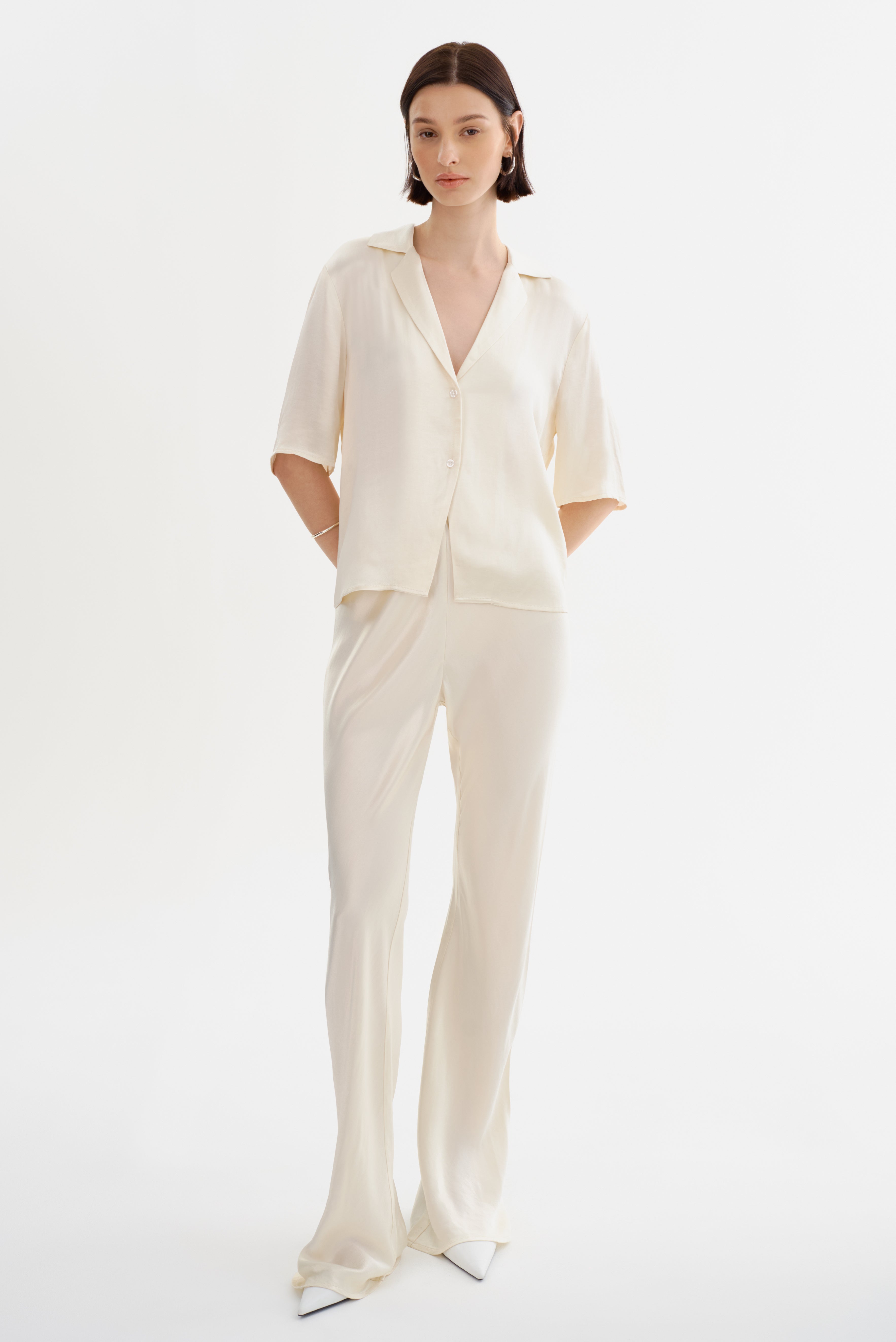 SARAI | Chemise à manches courtes en satin