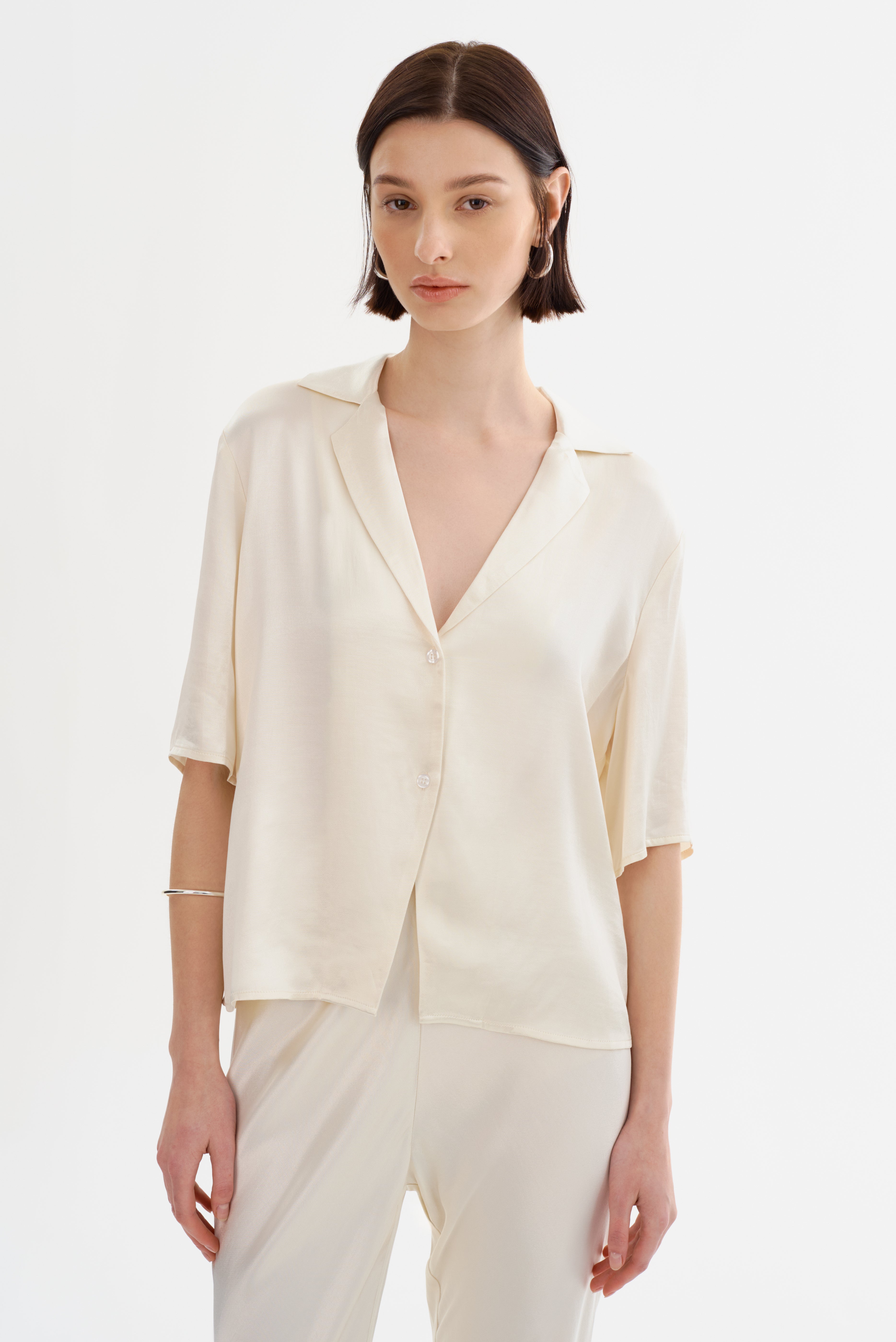 SARAI | Chemise à manches courtes en satin