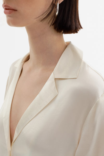 SARAI | Satin Short Sleeve Shirt