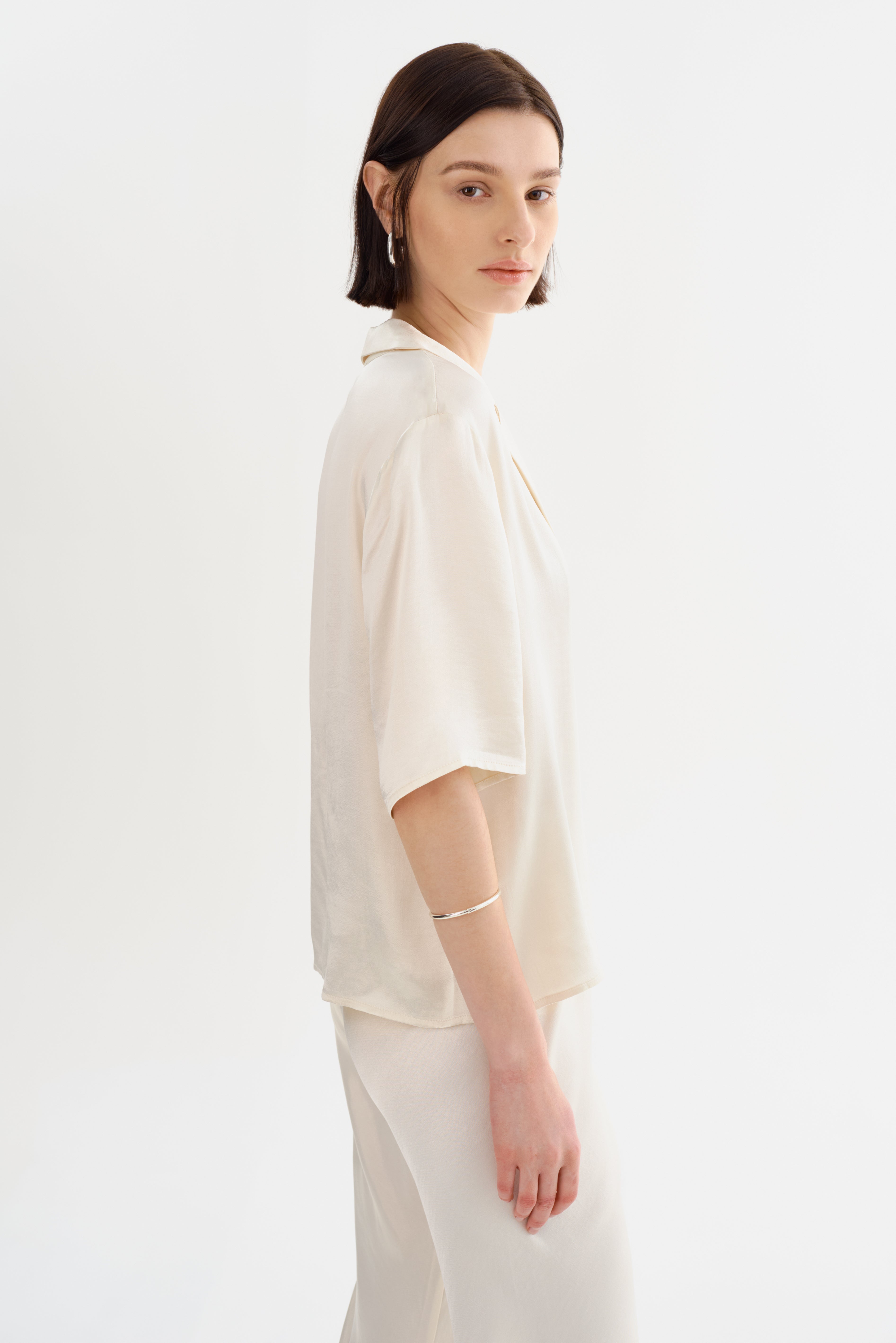 SARAI | Chemise à manches courtes en satin
