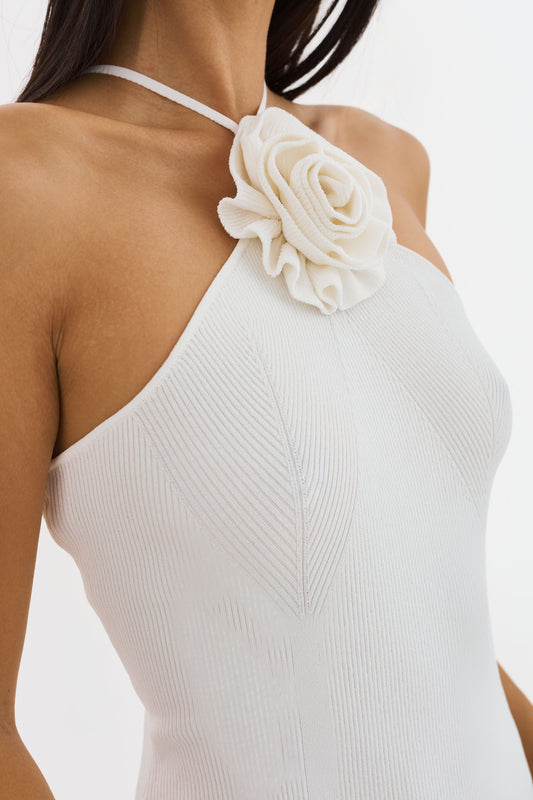 SAVINA | Rib Knit Halter Dress