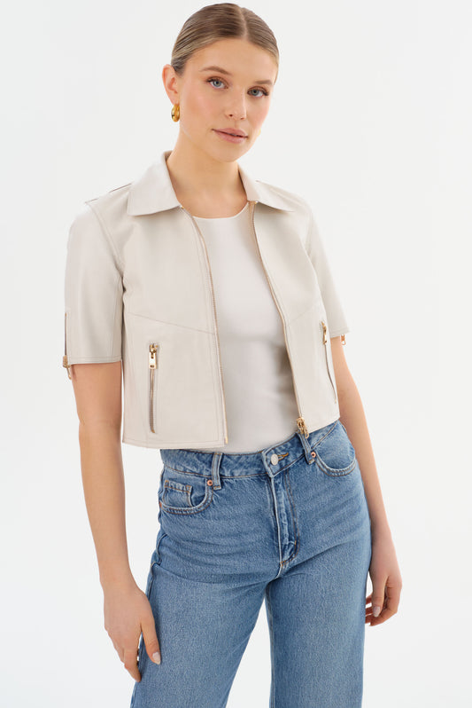 SEVANA | Veste en cuir réversible