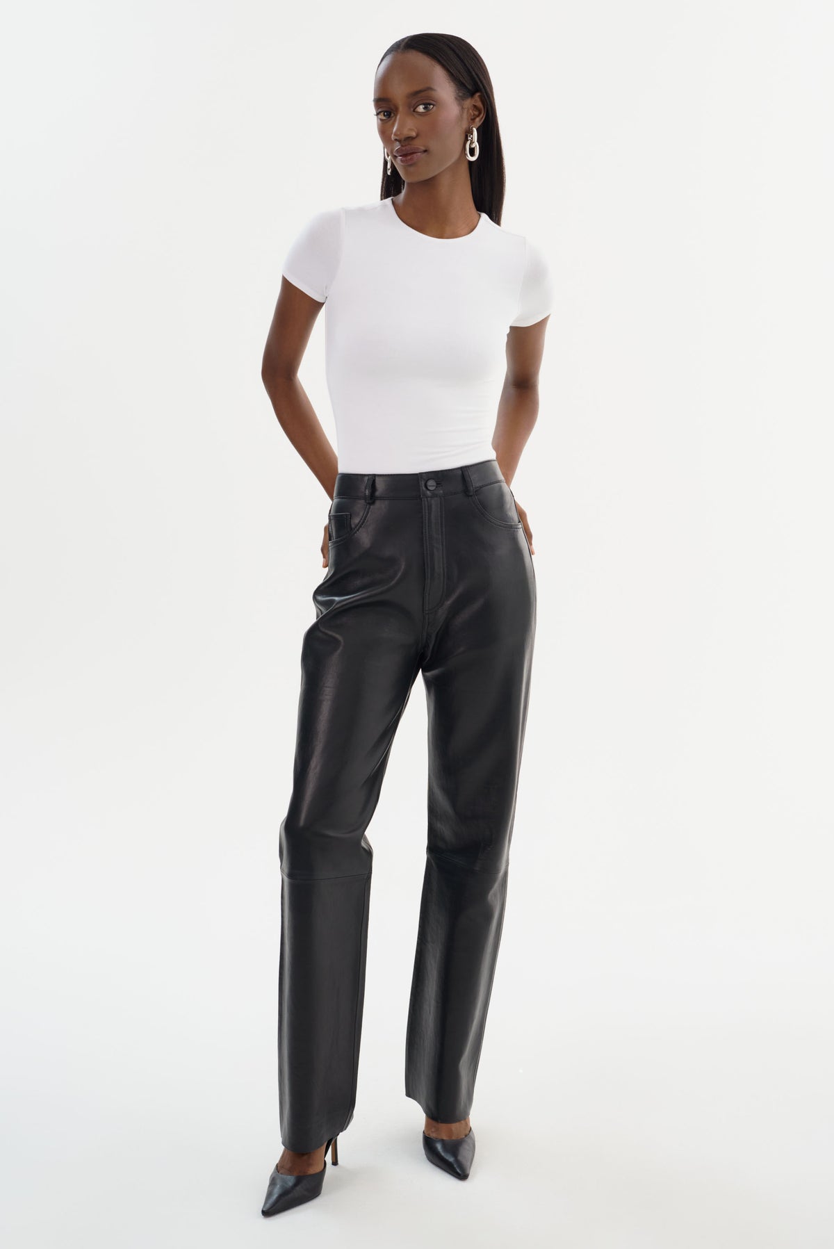 SHANNON | Leather Jeans
