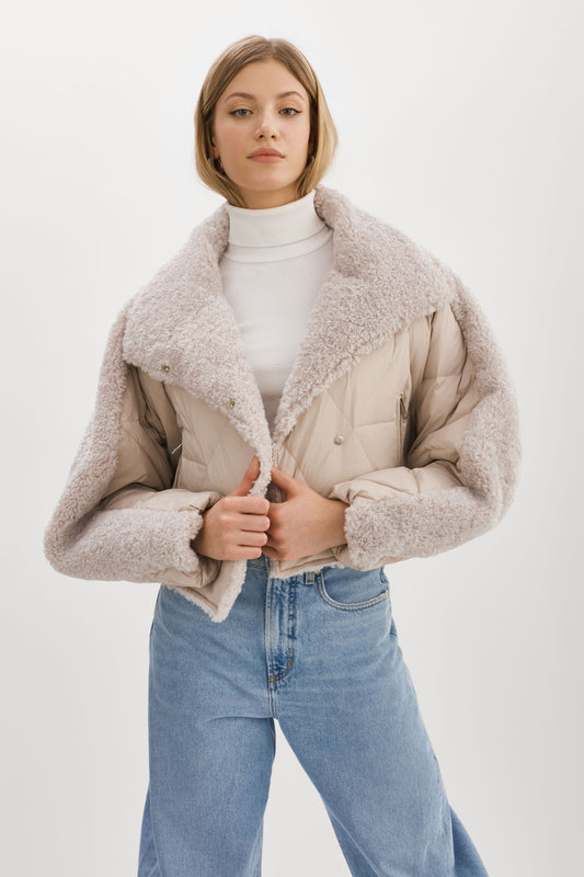 SHARON | Mixed Media Puffer Jacket