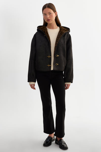 SHERYLL | Hooded Faux Suede Jacket