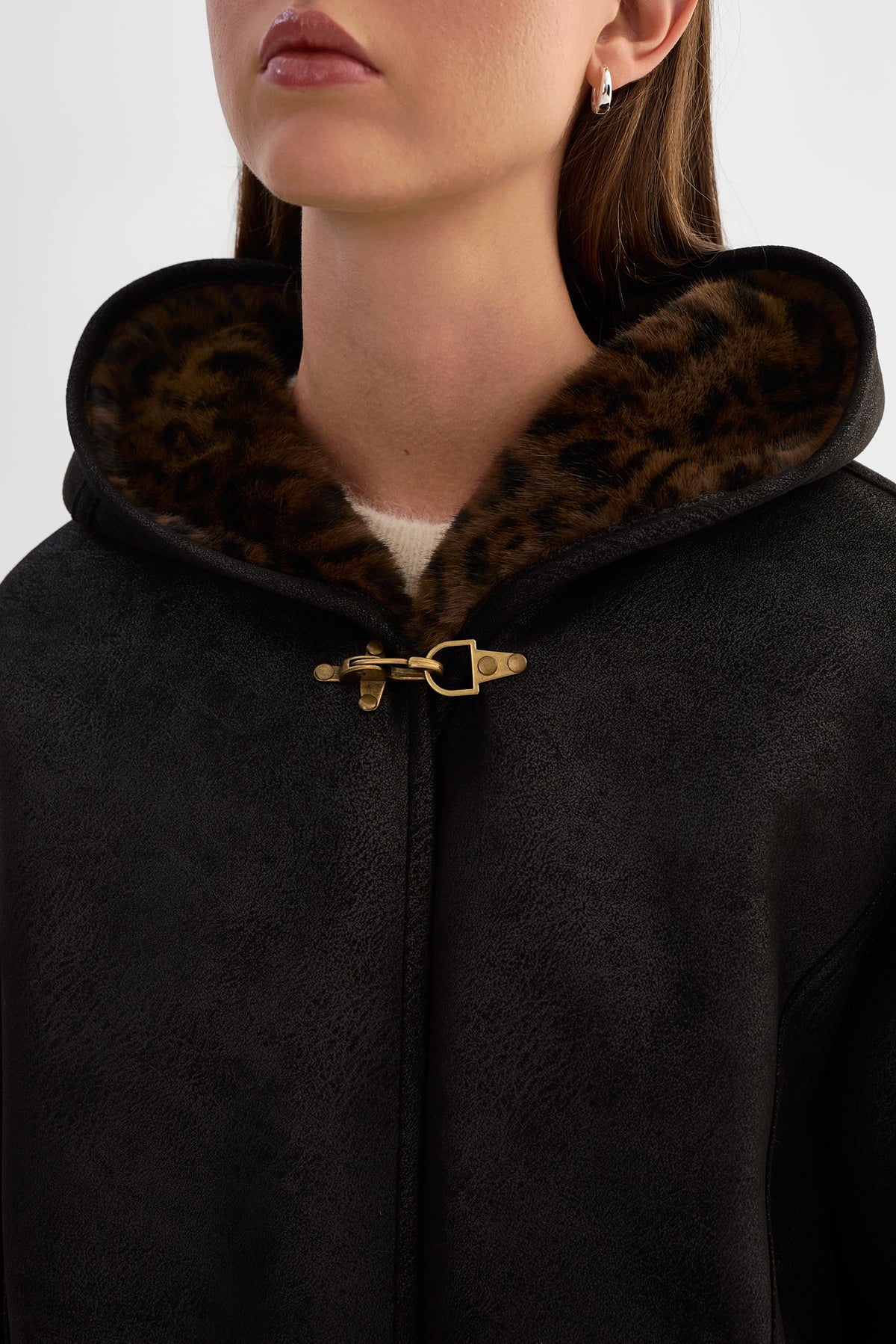 SHERYLL | Hooded Faux Suede Jacket