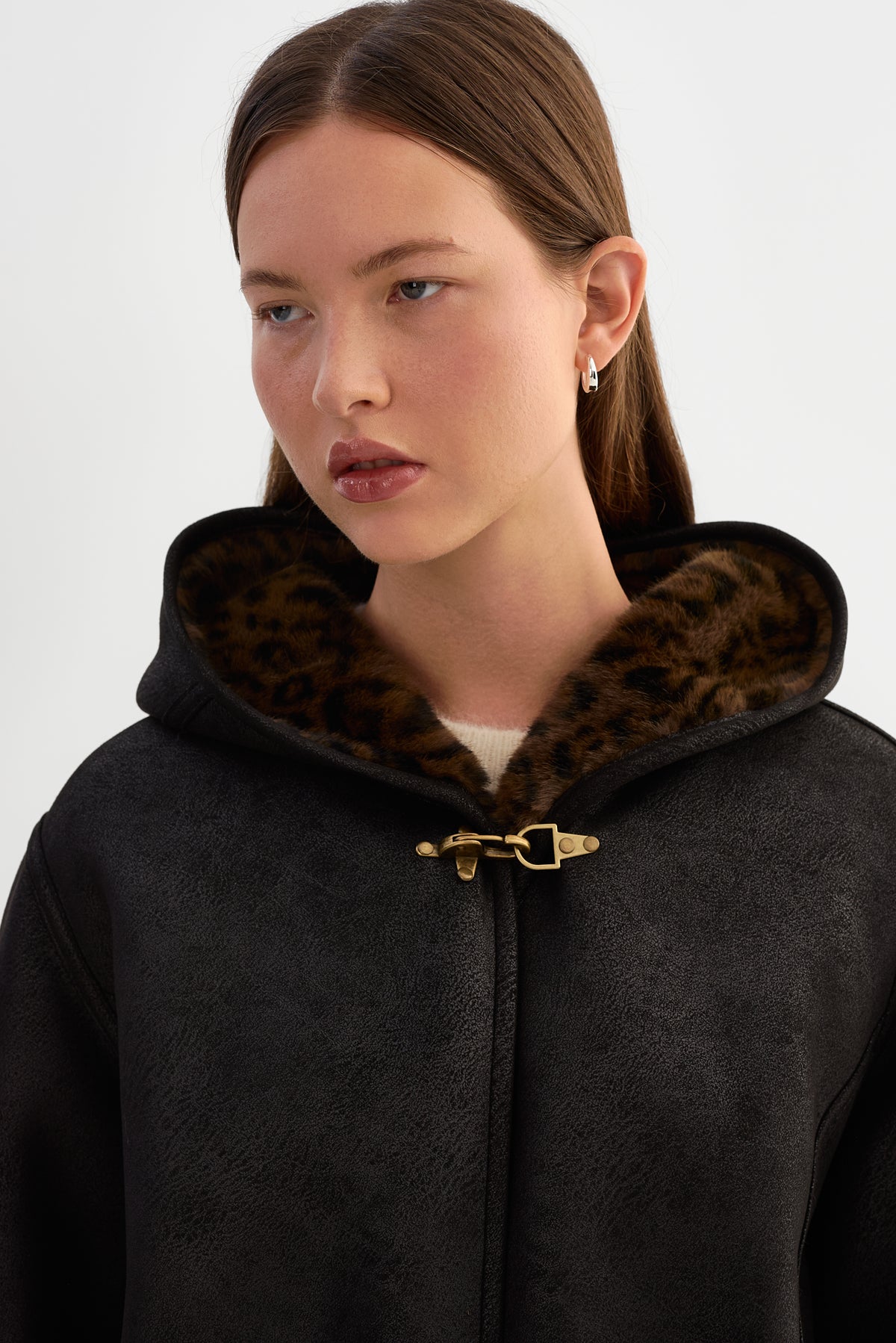SHERYLL | Hooded Faux Suede Jacket