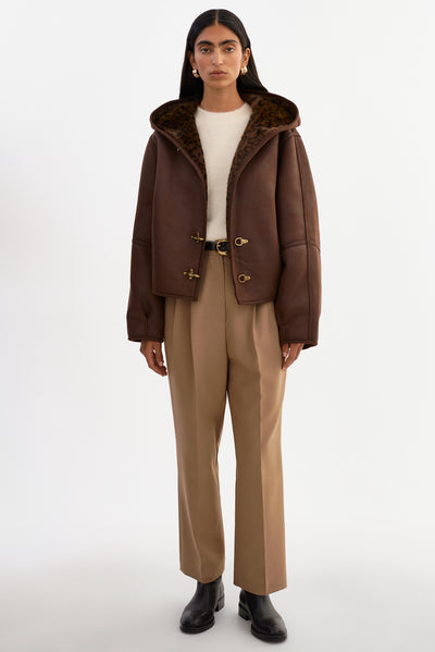 SHERYLL | Hooded Faux Suede Jacket