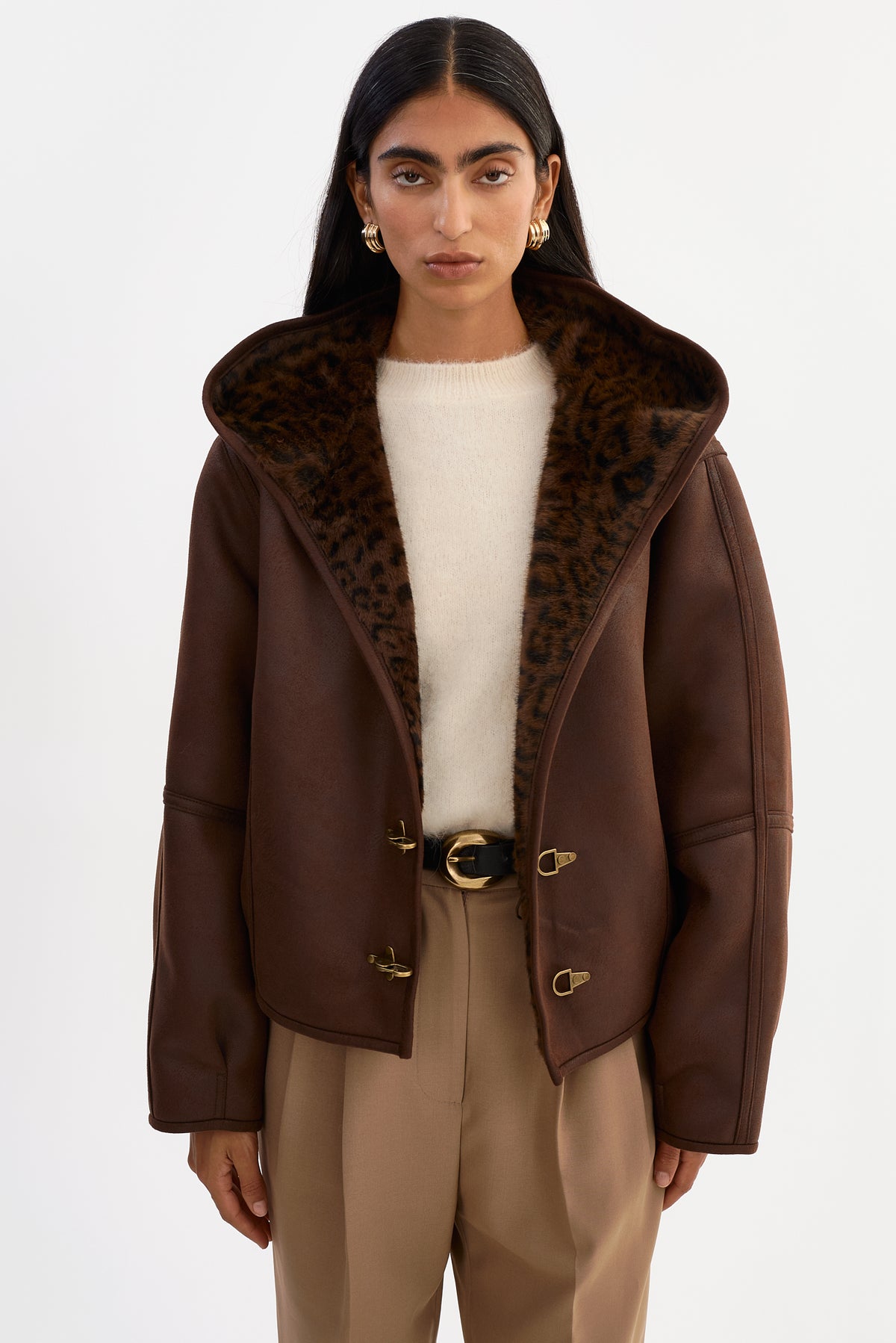 SHERYLL | Hooded Faux Suede Jacket