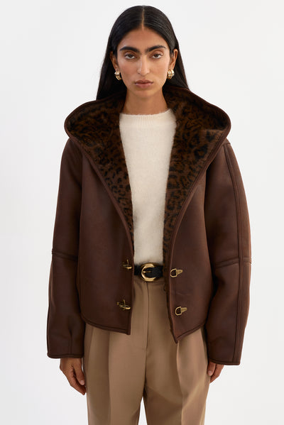 SHERYLL | Hooded Faux Suede Jacket