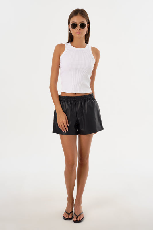 SIGRID | Faux Leather Boxer Shorts