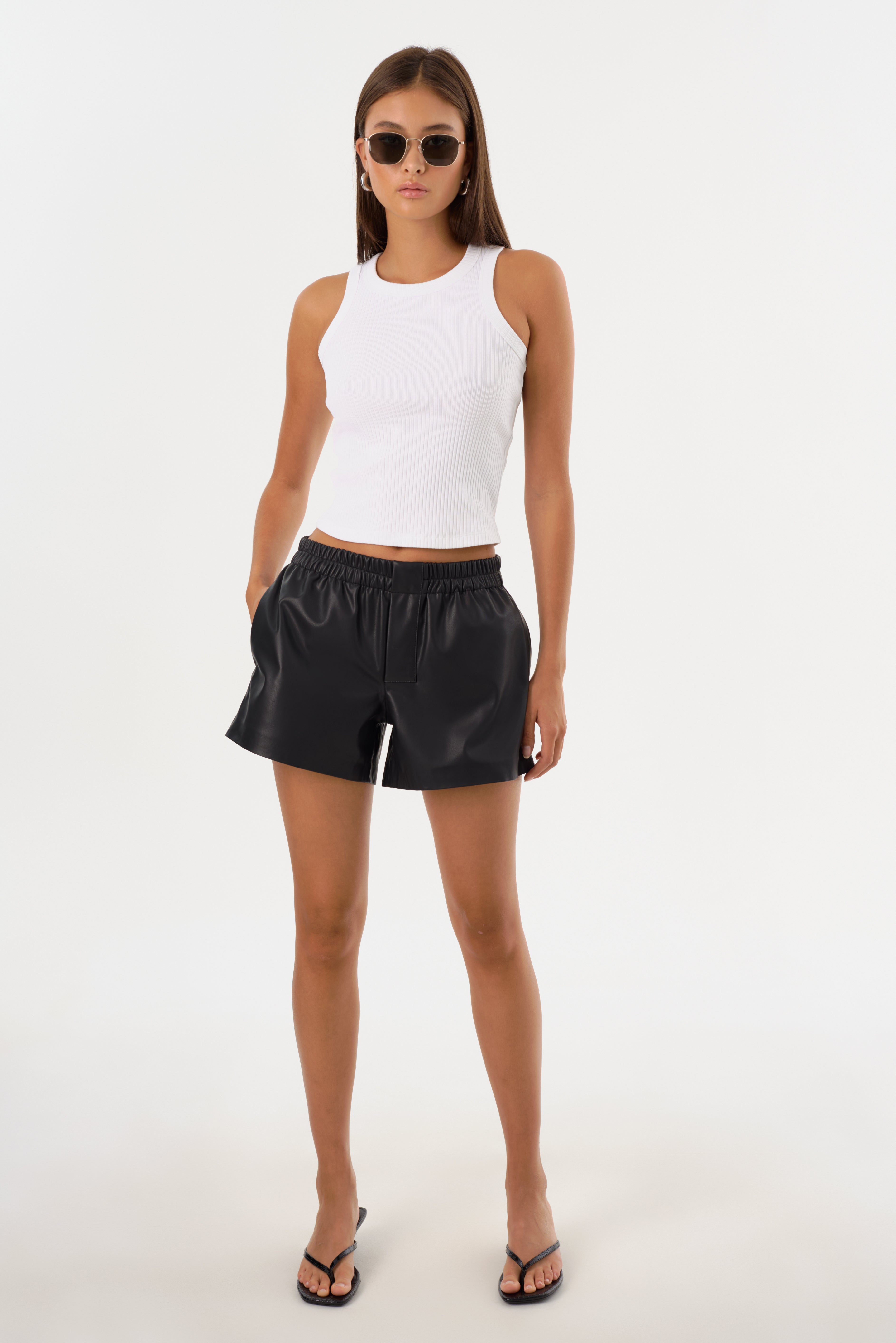 SIGRID | Faux Leather Boxer Shorts