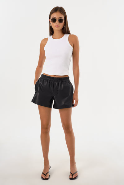 SIGRID | Faux Leather Boxer Shorts