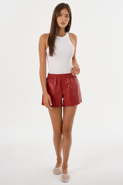 SIGRID | Faux Leather Boxer Shorts