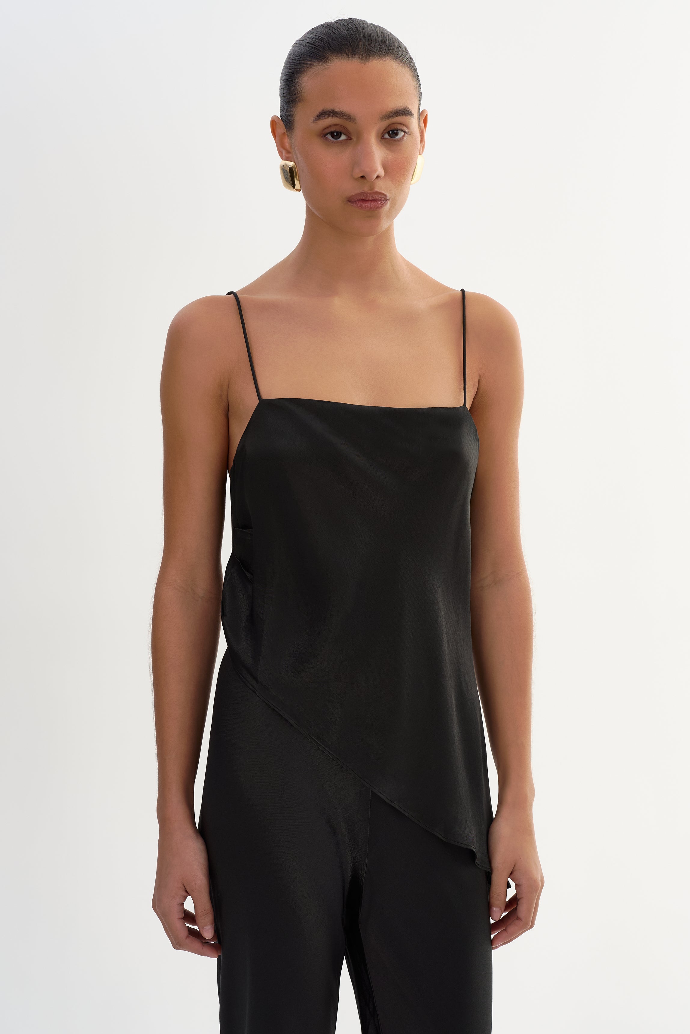 SOLANGE | Camisole drapée en satin