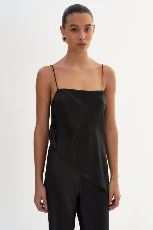 SOLANGE | Camisole drapée en satin