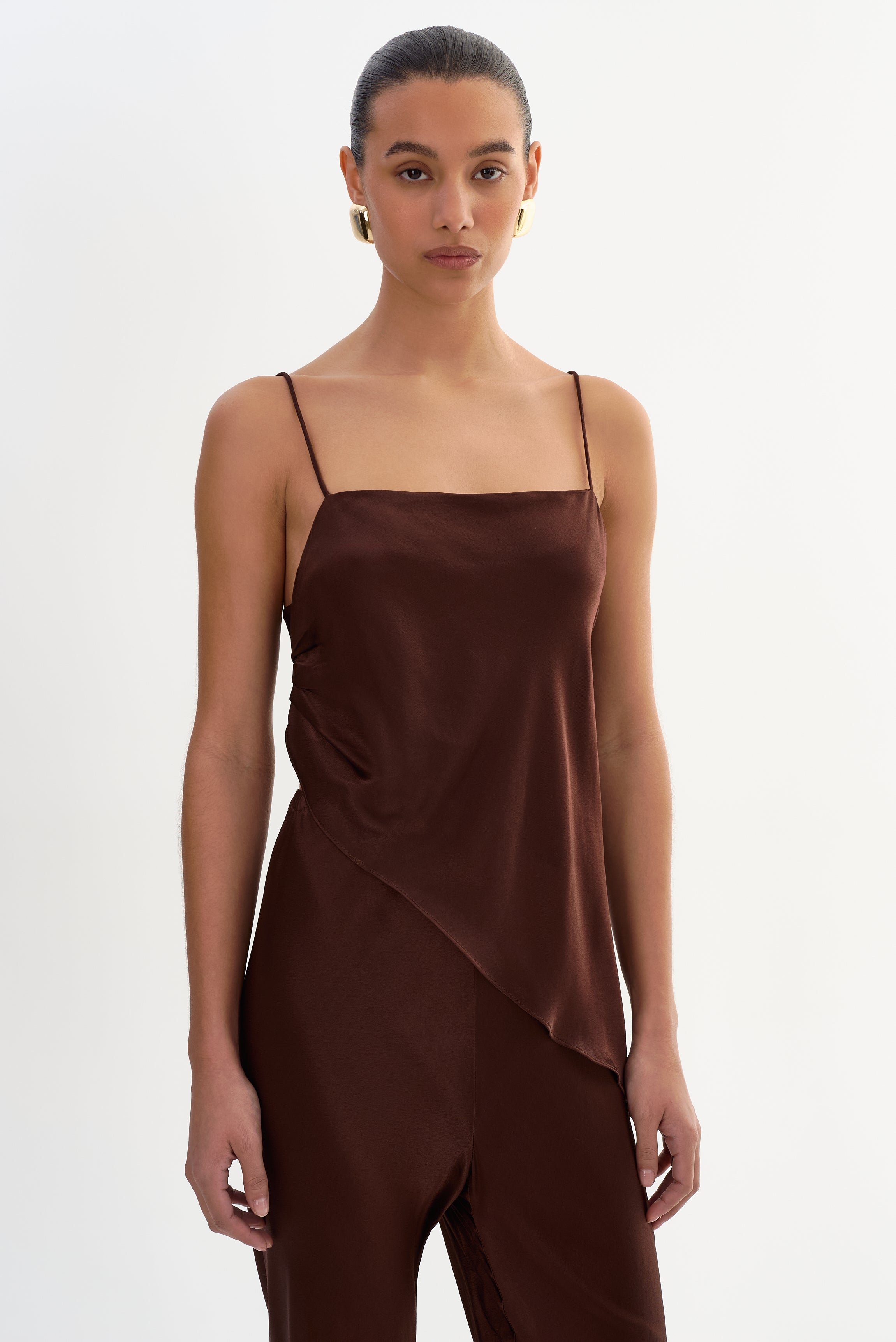 SOLANGE | Camisole drapée en satin