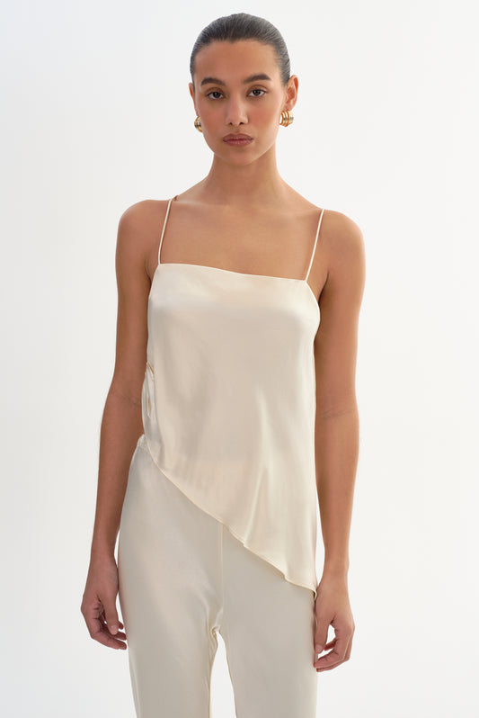 SOLANGE | Camisole drapée en satin