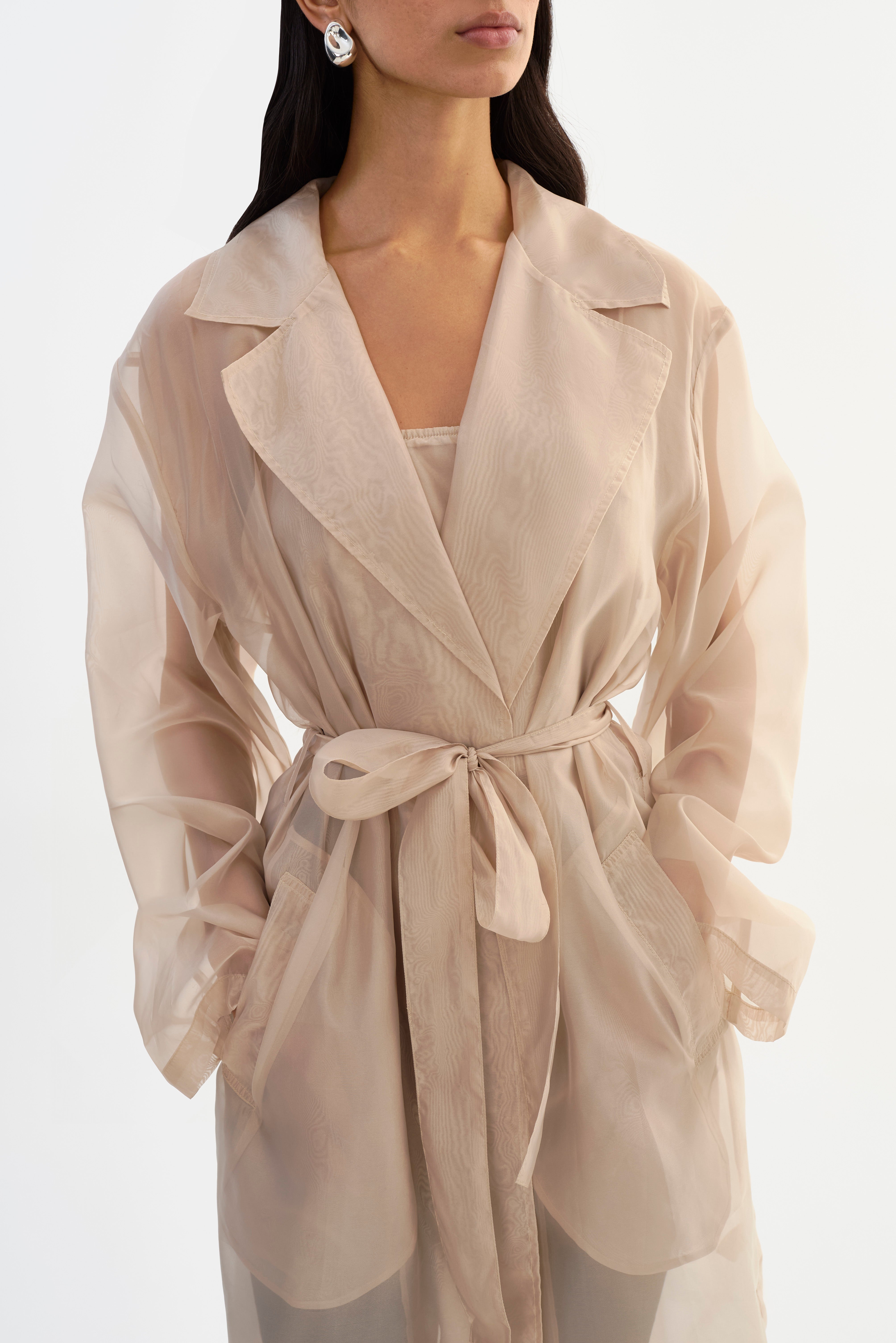 TALISE | Manteau long semi-transparent