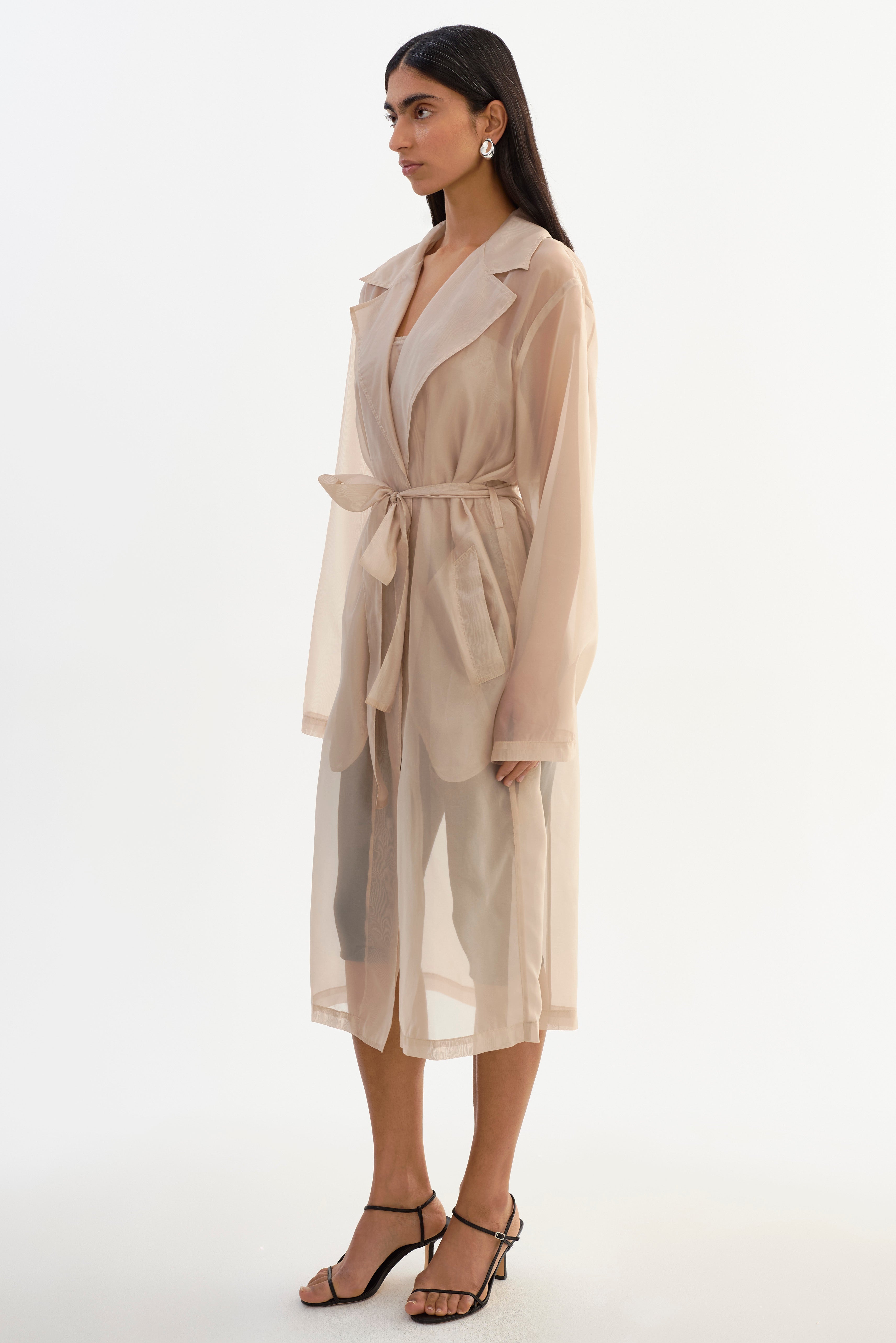 TALISE | Manteau long semi-transparent