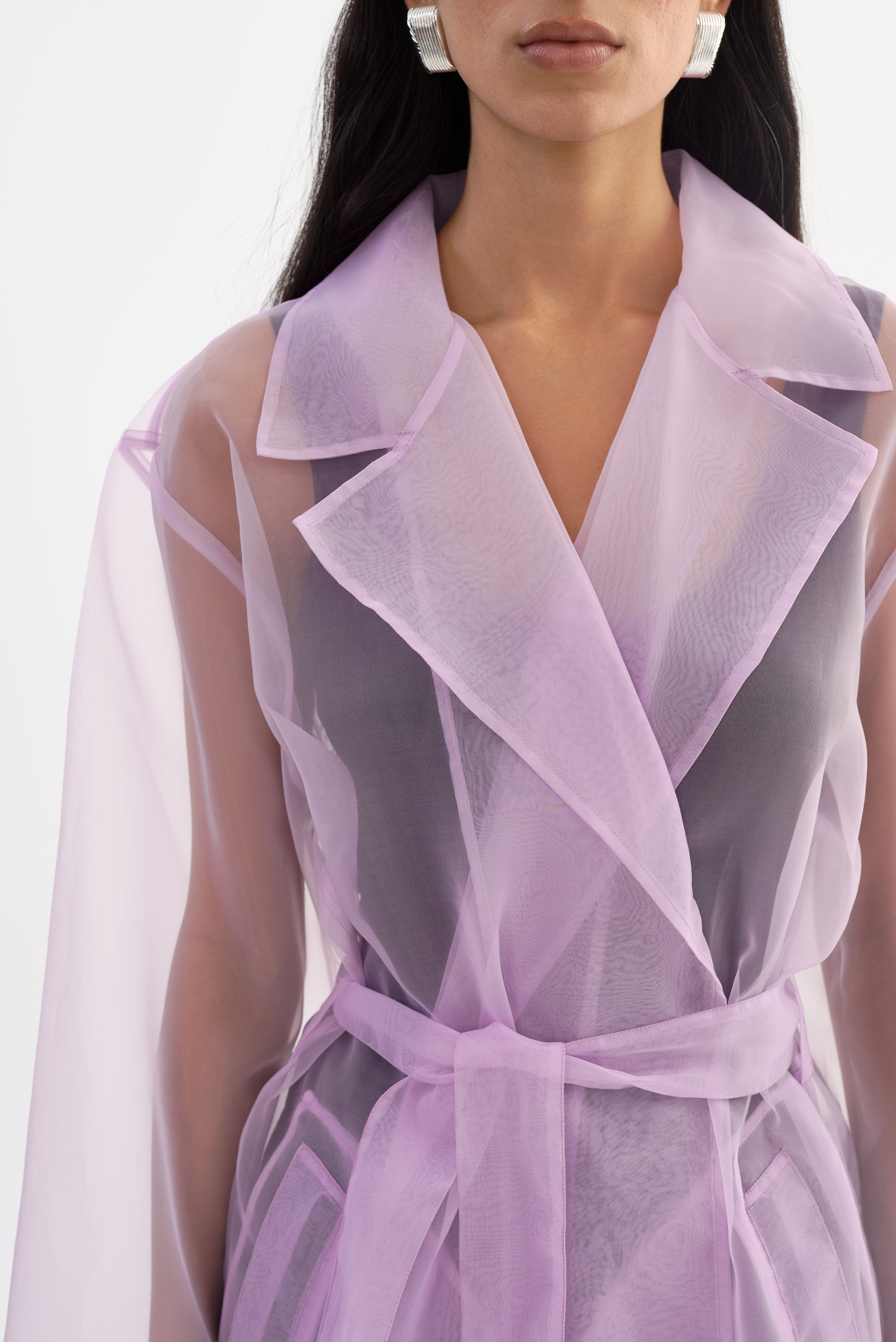 TALISE | Manteau long semi-transparent