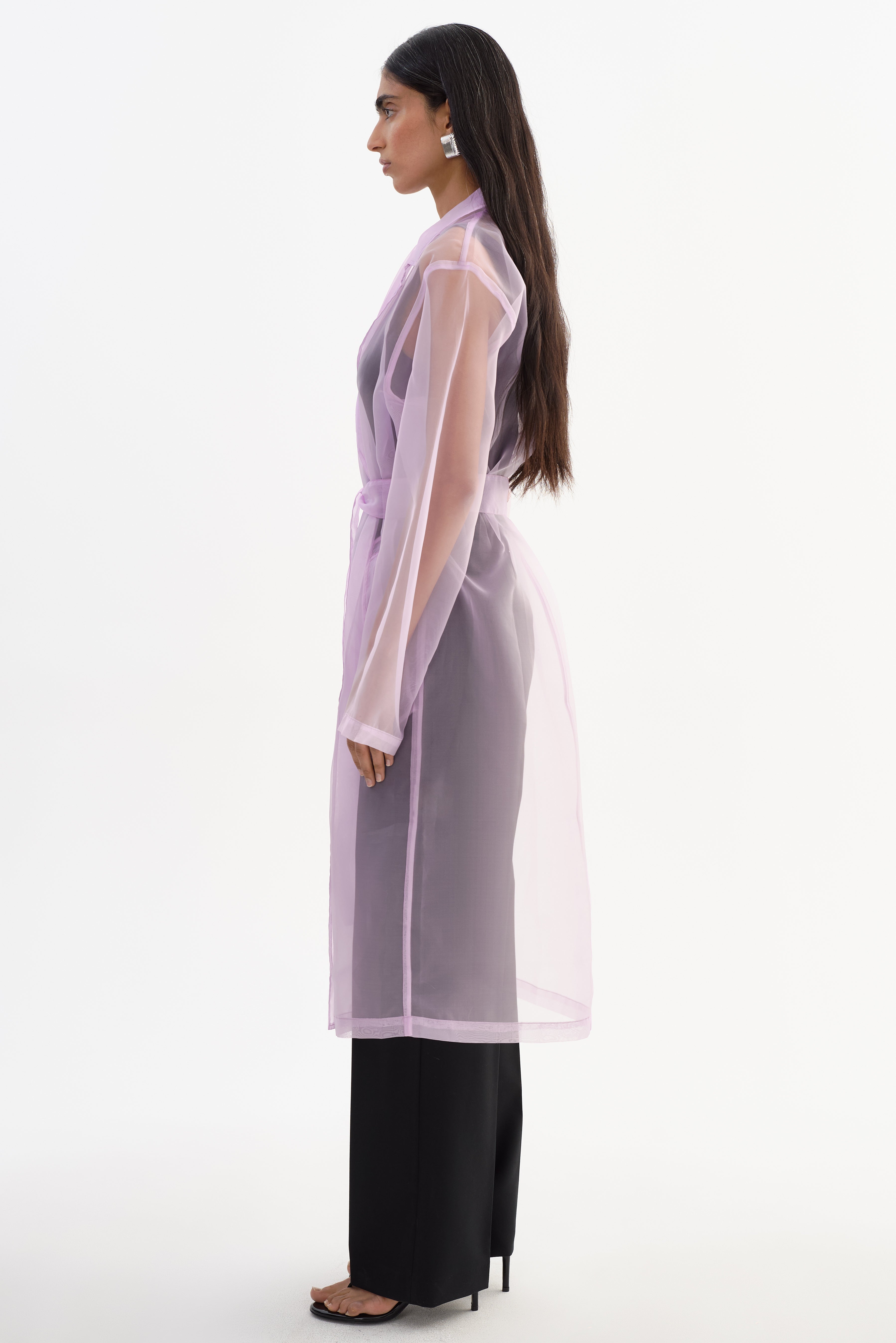 TALISE | Manteau long semi-transparent