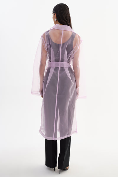 TALISE | Sheer Organza Trench Coat
