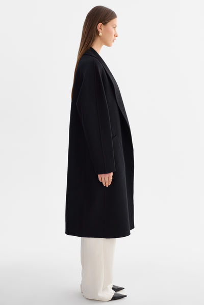 THARA | Shawl Collar Wool Coat