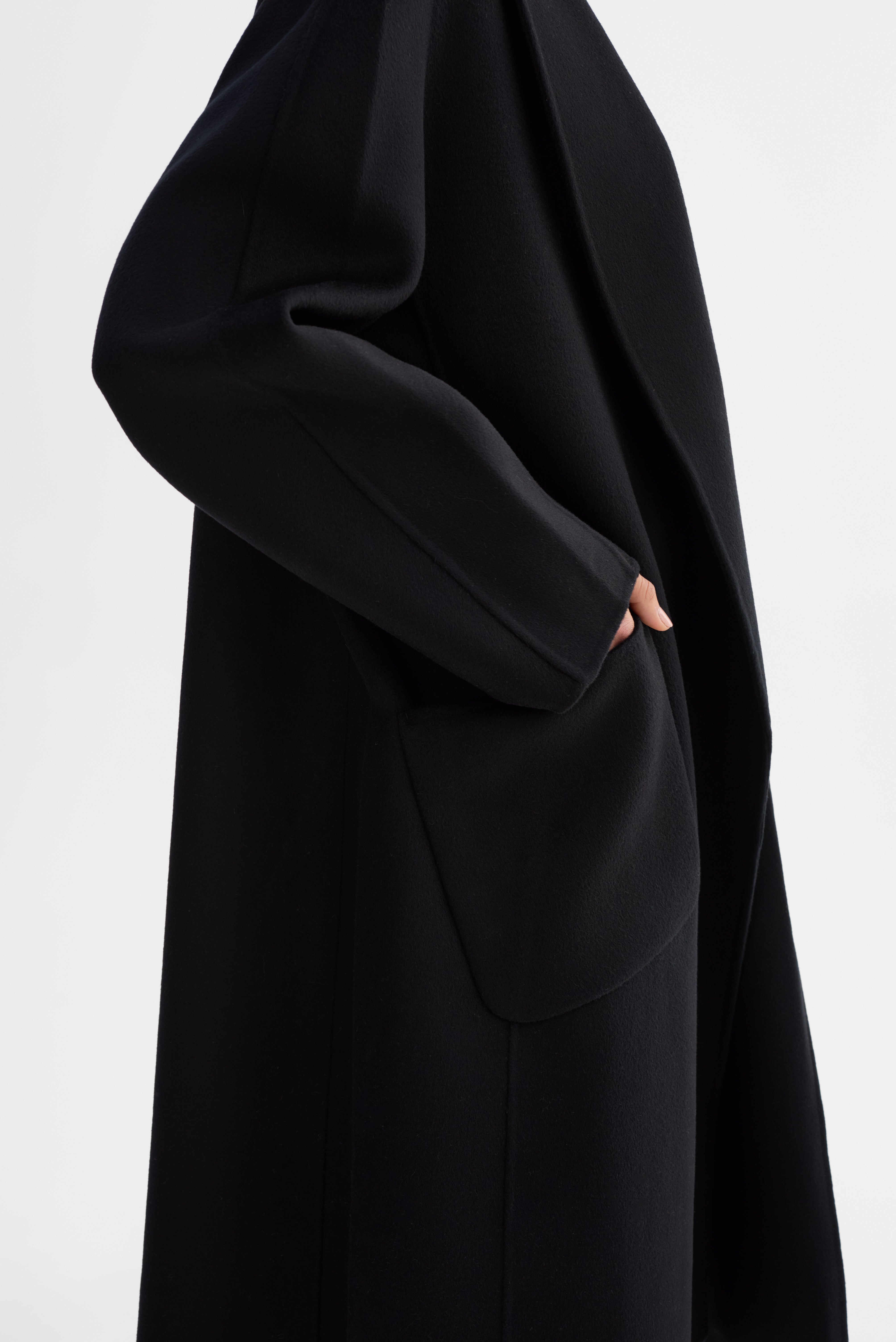THARA | Manteau en laine à col châle 